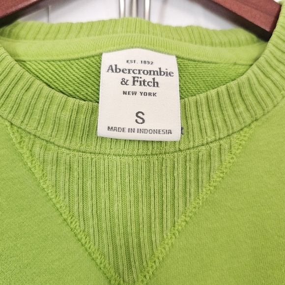 Abercrombie & Fitch Line Green New‎ York Sweatshirt Small Heavyweight Flaw - Picture 4 of 6